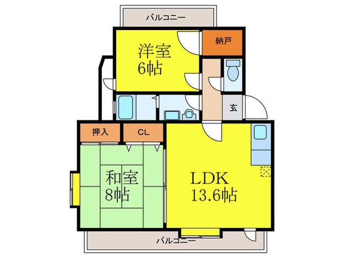 グランドゥール博多南の物件間取画像