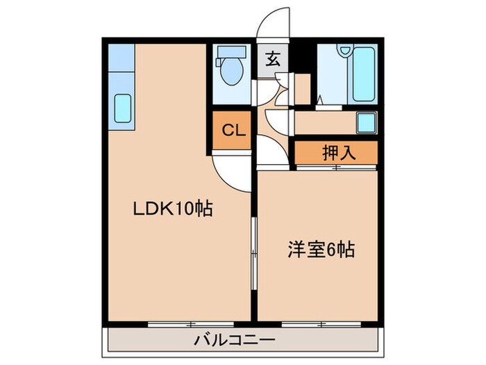 ヴィルヌーブ２１の物件間取画像