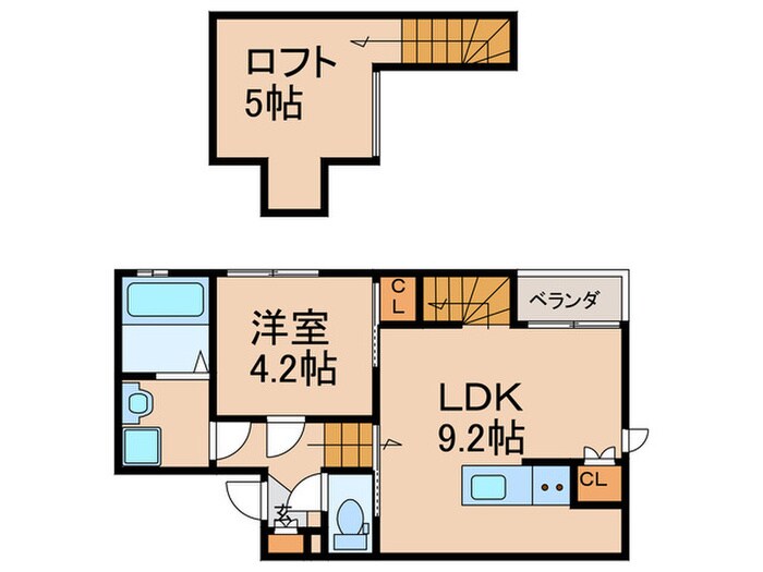 エクシア久留米大学駅前の物件間取画像