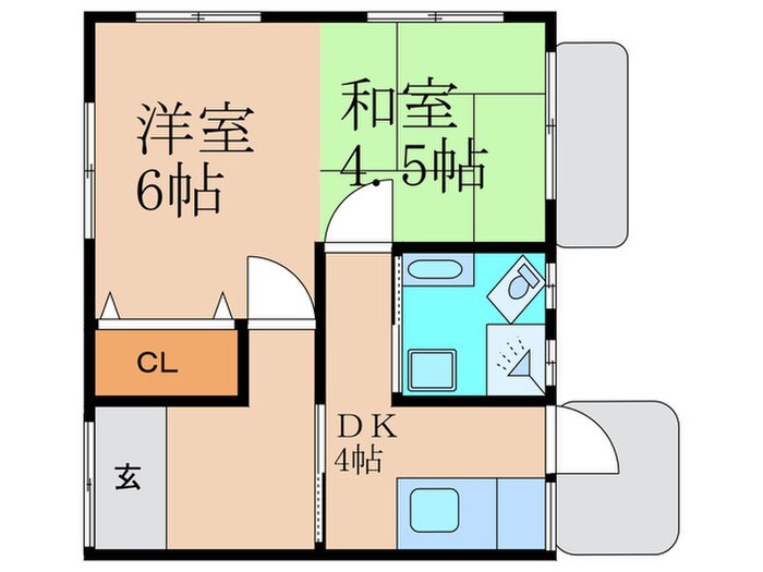 椎田貸家の物件間取画像