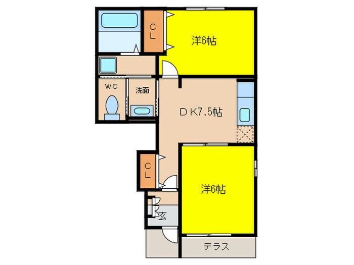 バーベナハイム　Ａの物件間取画像