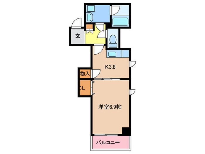 ベルドール赤間の物件間取画像