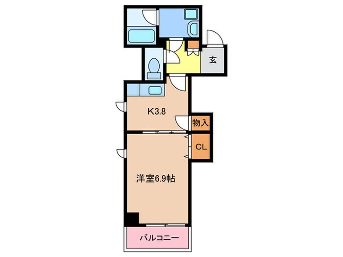 ベルドール赤間の物件間取画像