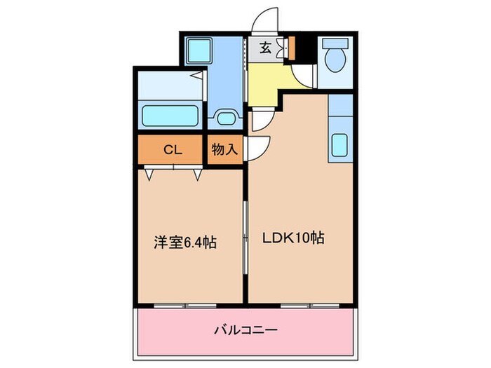 ベルドール赤間の物件間取画像