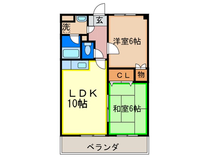 サンローゼ楠橋南の物件間取画像