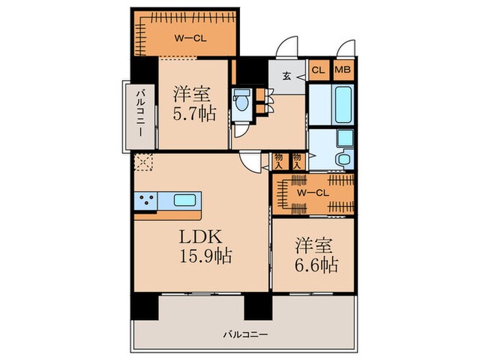 LEGEND　KUROSAKIの物件間取画像