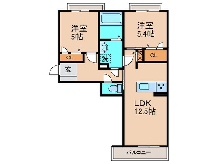 シャーメゾン則松東の物件間取画像