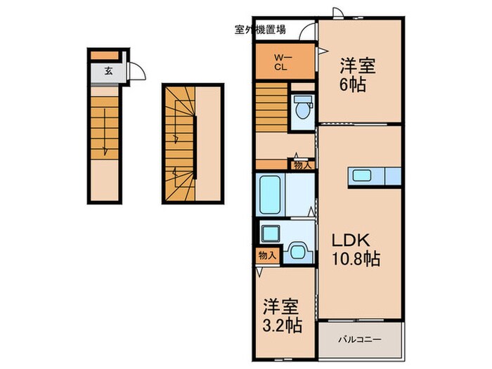 ファミリア長門石の物件間取画像