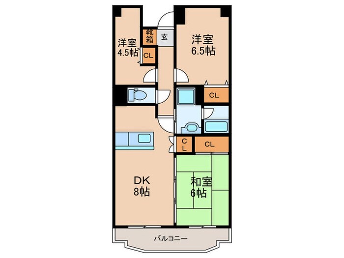 コンダクトレジデンス鳥栖の物件間取画像