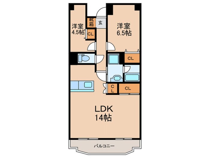 コンダクトレジデンス鳥栖の物件間取画像