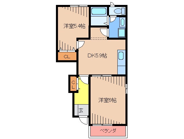 サンパティークの物件間取画像