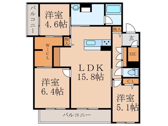 ベレオ青葉の物件間取画像