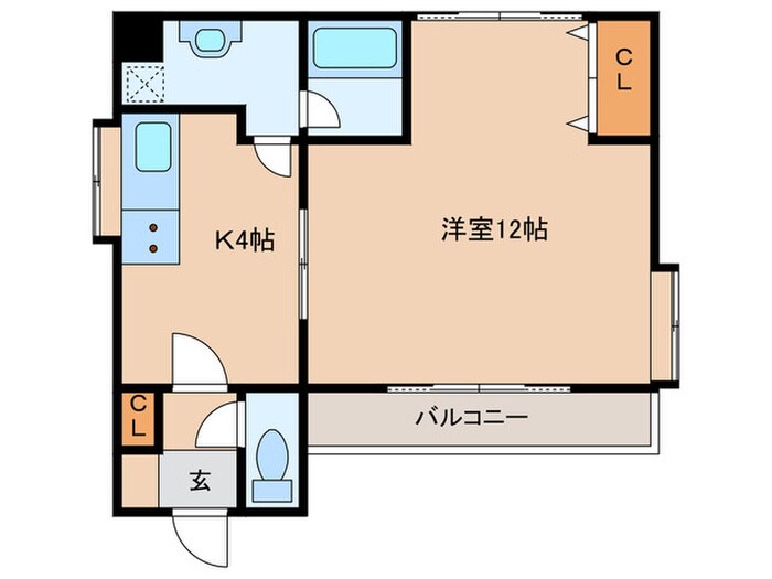 オレンジコーポの物件間取画像