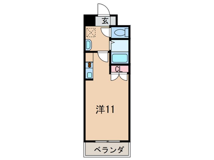 ｵｰｸﾗﾝドｱｻｰﾄ折尾の物件間取画像