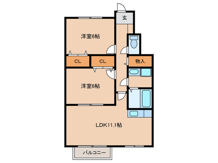 グランドアマレーⅥ番館の物件間取画像