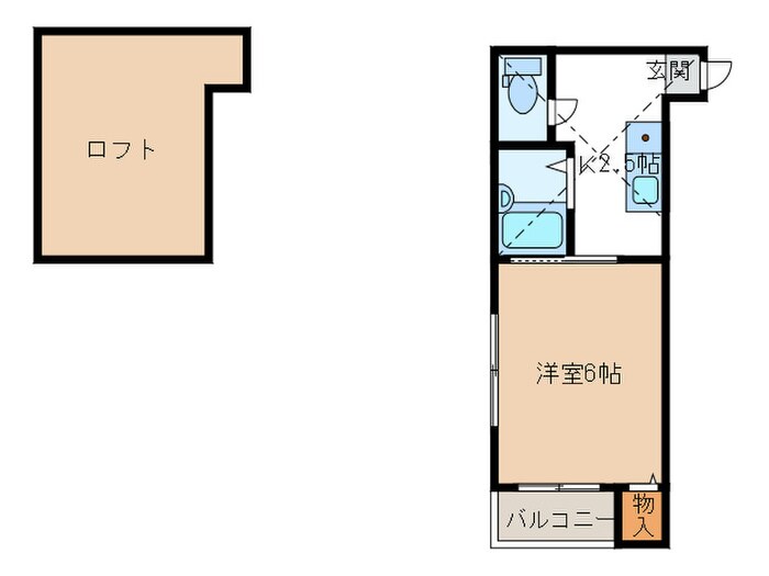 ﾗｲｽ天神南の物件間取画像