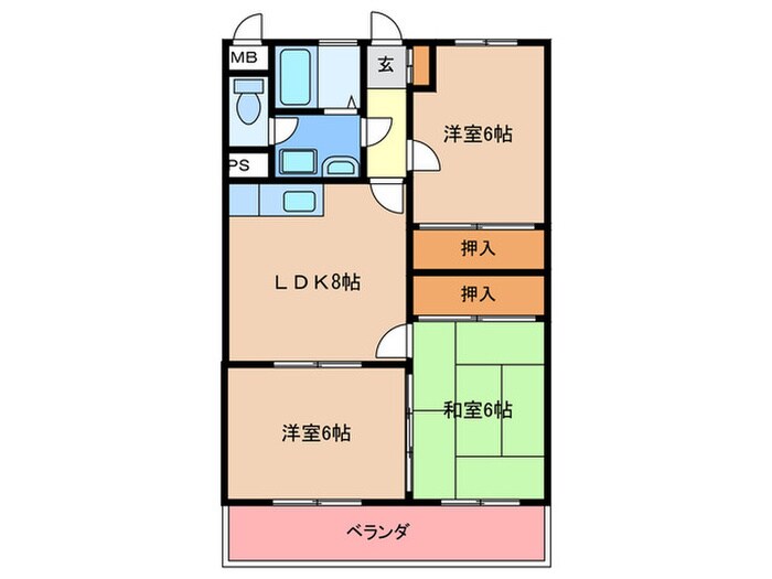 サンシャイン和白の物件間取画像