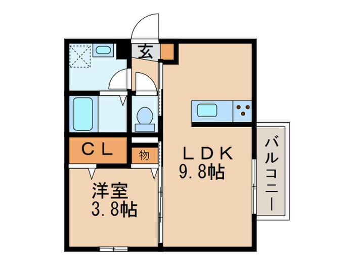 喜宝Ｉchinoseの物件間取画像