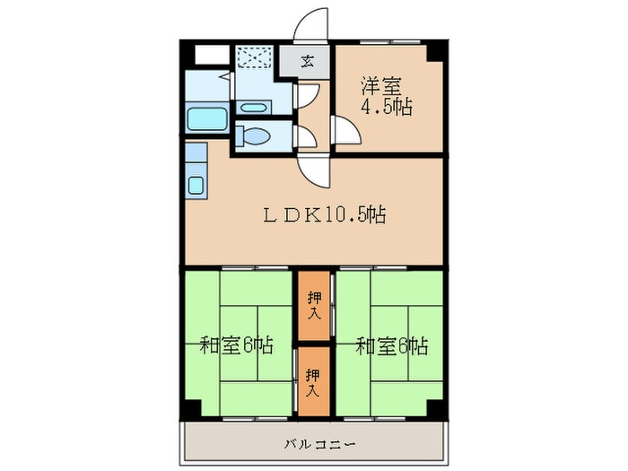 グリーンヒルズ枝光の物件間取画像