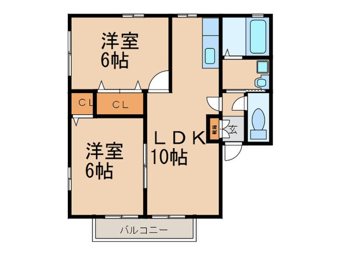 フラワ－ハイツ藤Ａ棟の物件間取画像