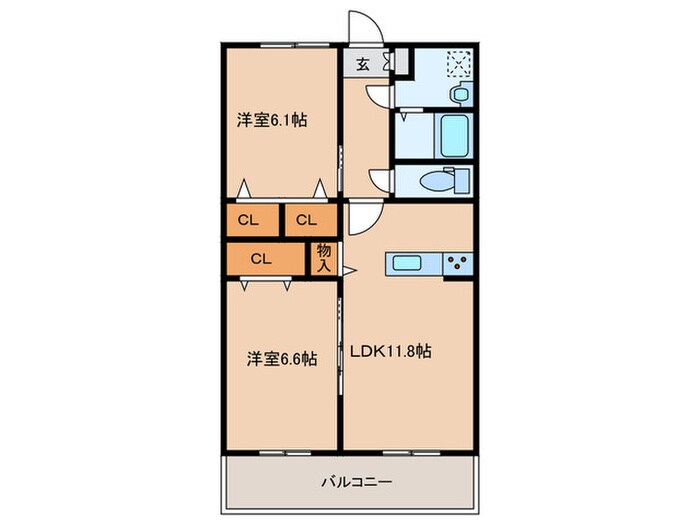 MDIﾌﾞﾘｻﾏﾘｰﾅ花見が浜の物件間取画像