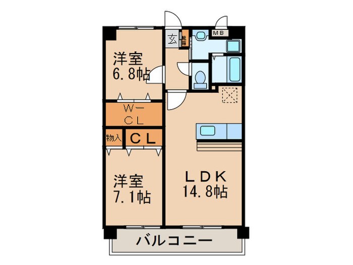 サンプラスパⅡの物件間取画像