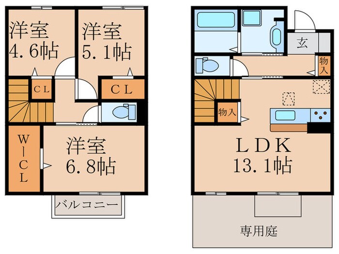 D-ROOM守恒　A棟の物件間取画像