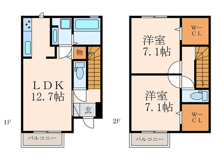 D-ROOM守恒　B棟の物件間取画像