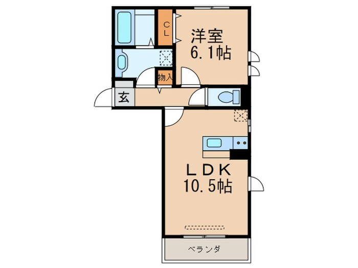 タウンコート春の町の物件間取画像