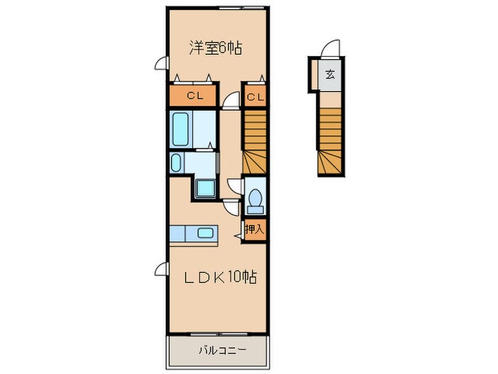 エレガンス山川Ⅱの物件間取画像