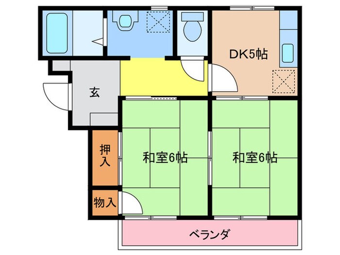 フレグランス福間Ａの物件間取画像