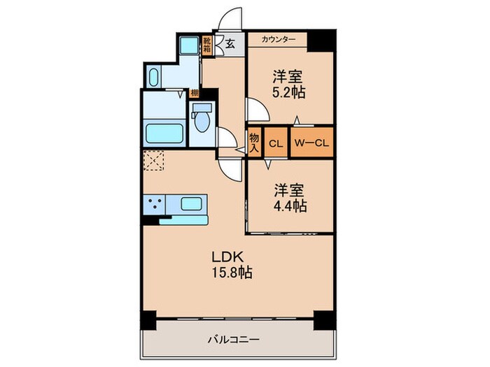 エルグランド博多の杜の物件間取画像