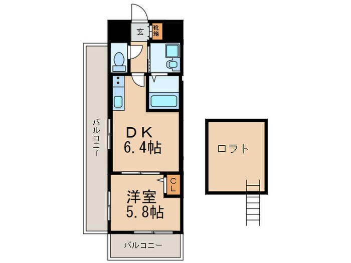レジディア博多の物件間取画像