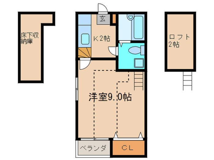 コンフォートベネフィス周船寺Ⅲの物件間取画像