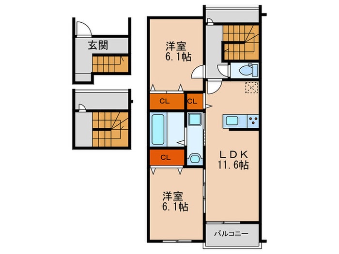 ＥＬＧＲＡＮＤ　patio壱番館の物件間取画像