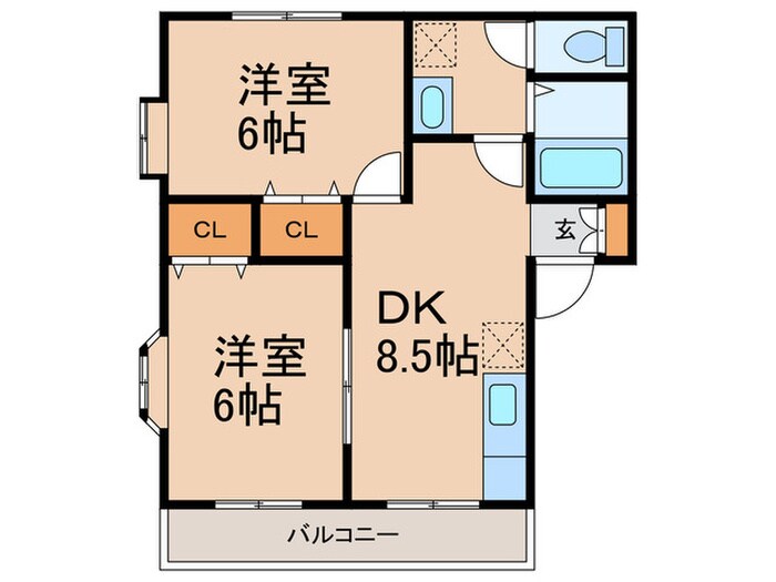 サンティール門松Ａの物件間取画像