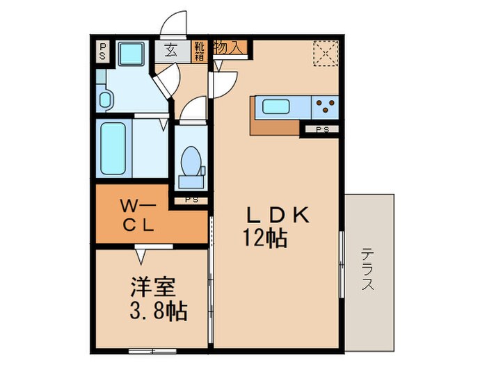 D-room東那珂の物件間取画像