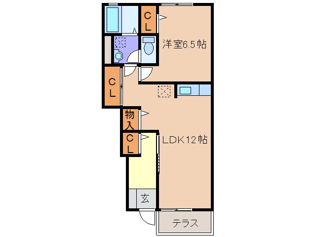 フォ－シ－ズンズ香椎Ｄの物件間取画像