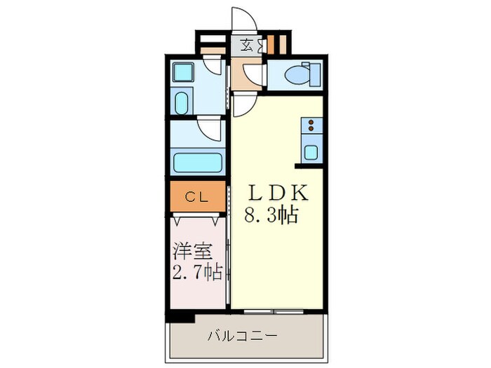 ヴィラージュ博多駅南の物件間取画像