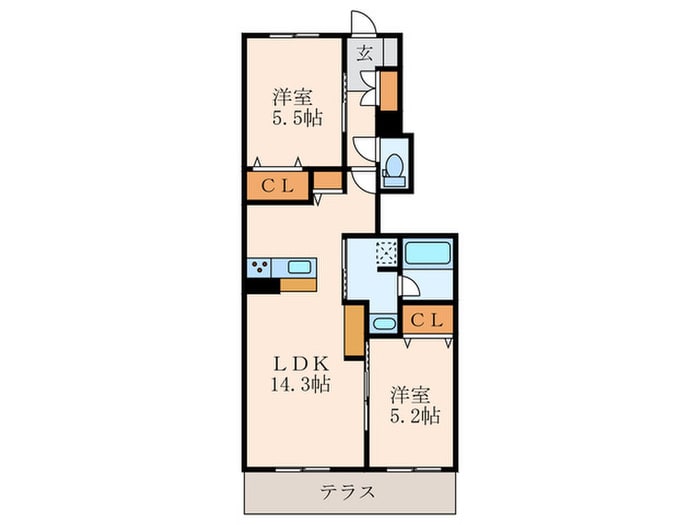 アミコートⅠの物件間取画像