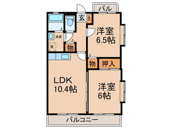 シャルマン那珂川の物件間取画像