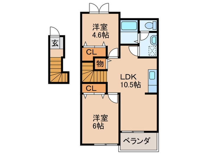 ボナール杁の物件間取画像