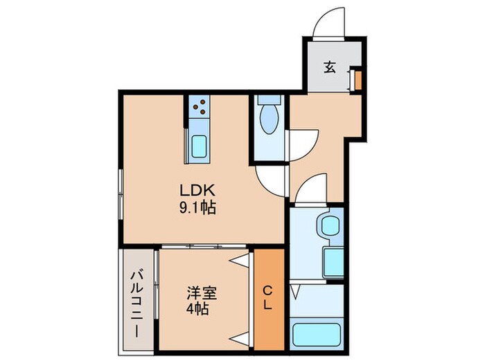 プレステージ高宮駅前の物件間取画像