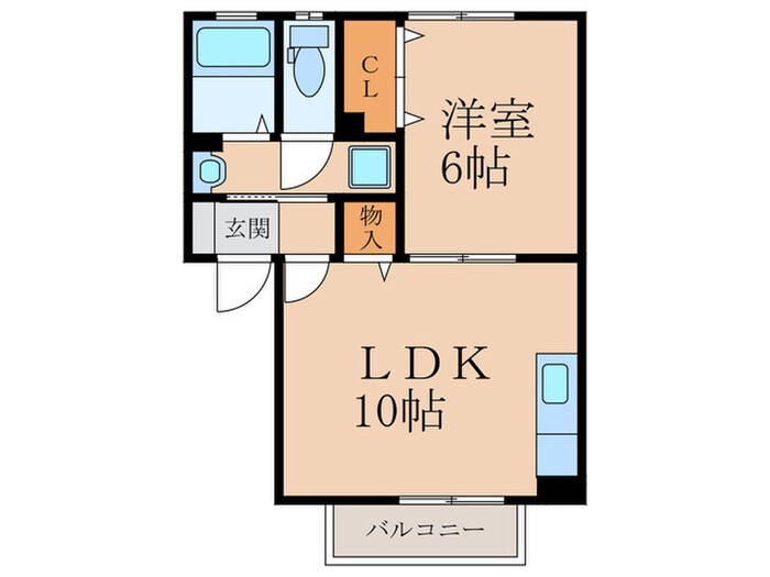 オレンジヒル Ｂ棟の物件間取画像