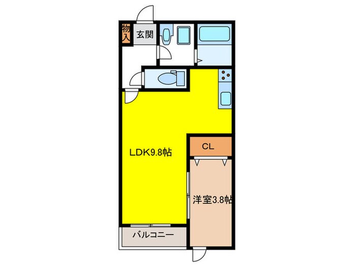 メゾンクレール博多南参番館の物件間取画像