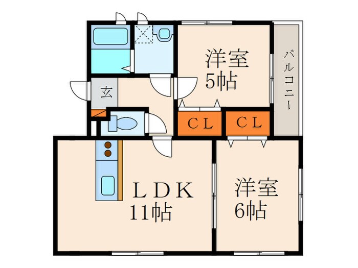 アクシス小倉南の物件間取画像