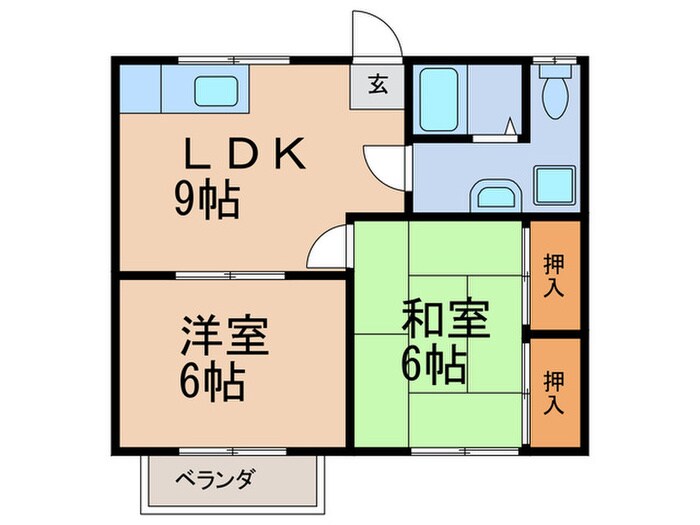 ハイツ中の原Ⅲの物件間取画像