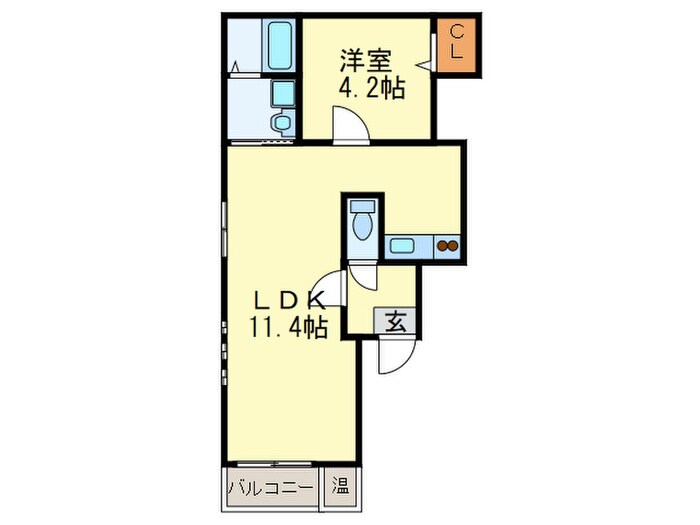 カトレア天神の物件間取画像