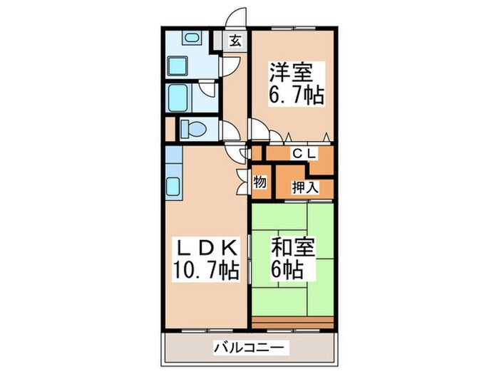 レジデンス原田の物件間取画像