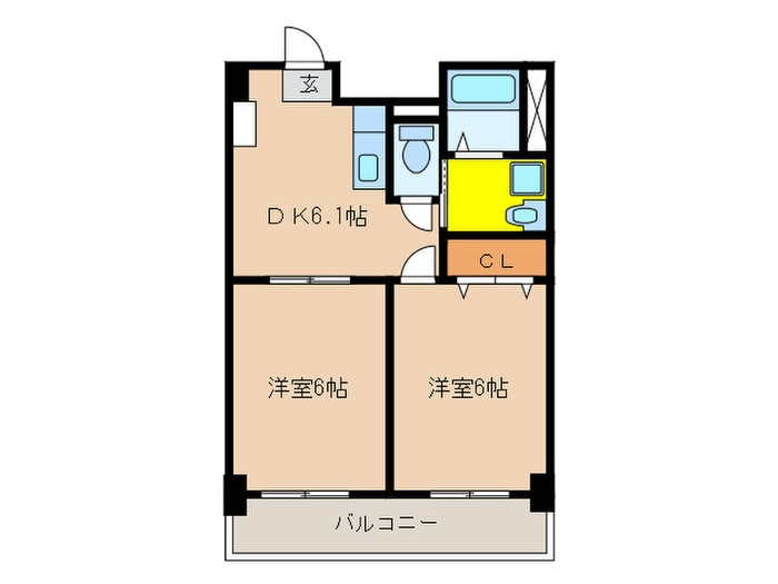 アリエス室見の物件間取画像